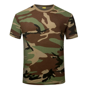 Nouveau T-shirt de camouflage à manches courtes en coton Vente en gros pas cher T-shirt de camouflage vierge confortable à manches courtes pour hommes - Product Image 2