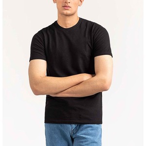 Tùy Chỉnh Đồng Bằng T Áo Sơ Mi Cho In Ấn Màu Đen T Áo Sơ Mi Cotton Bán Buôn Màu Đen Nhà Sản Xuất Người Đàn Ông T Áo Sơ Mi Cho Nam Giới Với Biểu Tượng Tùy Chỉnh - Product Image 2