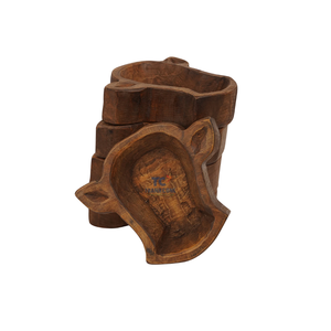 Tea <b>Cup</b> Handmade Beautiful Unique Design Customized Color Design <b>Wooden</b> Dough Bowl Candles Farmhouse Table Candle Bowl - Product Image 2