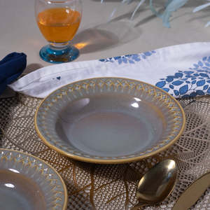 Modern Chic Embossed <b>Ceramic</b> Pasta <b>Plates</b> Set 4 7.5 Inch Durable Dinner <b>Plates</b> for Parties Customizable Available Sets 4 Hotels - Product Image 6