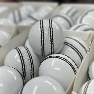Pelota de críquet de cuero personalizada OEM, pelota de críquet dura para jardín, para entrenamiento de adultos, para jugar al críquet, pelota de cuero blanca - Product Image 5
