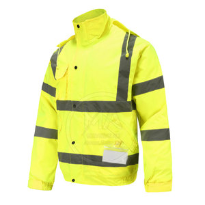 Chaqueta de seguridad con capucha impermeable reflectante para hombres Ropa de trabajo de invierno Terminada - Product Image 2
