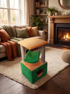 ต้นไม้แมวคุณภาพสูง Amistar CatJoy Fortress สำหรับแมวทุกขนาด - Product Image 2