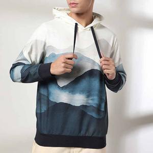 Streetwear Pull En Gros Sur Mesure Hommes Denim Larmes Hoodies 100% Coton À Manches Longues Personnalisé Hommes Streetwear Hoodies - Product Image 2