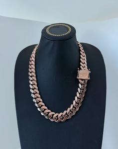 18มมโซ่เชื่อมโยงคิวบาน VVS1เพชรโมอิสกับเงินสเตอร์ลิง925ผ่านการทดสอบเพชร - Product Image 2