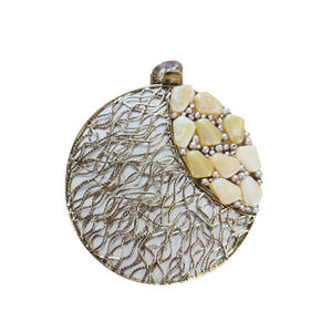 Artisan Handcrafted Designer Evening Clutches Luxury Elegance with <b>Crystal</b> Stones Brass & Mother <b>of</b> Pearl - Product Image 2