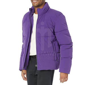 Meilleures ventes Veste à bulles chaude de qualité supérieure pour hommes en hiver Col montant avec logo avant Vente en gros à la mode - Product Image 6