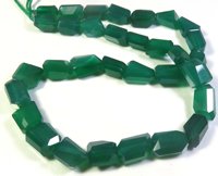 Perles de pierre naturelle Onyx Nugget Tumble Beads 11-15mm Vert Facetté 16" Fil de 240 carats Qualité supérieure Diamètre du trou 0.45-0.50mm