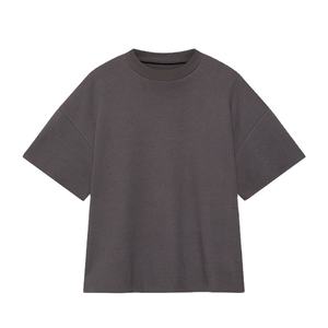 เสื้อยืดคอกลมสำหรับผู้ชายผ้าคอตตอน100% ระบายอากาศได้ดีแห้งเร็วเสื้อถักสไตล์วินเทจ - Product Image 1