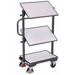 Variofit ESD <b>Storage</b> <b>Cart</b> with 3 Tilting Shelves Load Capacity 200 Kg 610 X Surface - Product Image 1