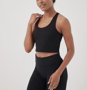 Ensemble de yoga d'entraînement pour femmes sur mesure vêtements de sport de fitness grande taille en matériaux durables avec placement de logo à l'avant - Product Image 3