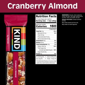 Barras de Nueces KIND con Arándanos y Almendras (Paquete de 12) - Product Image 3