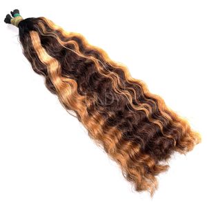 High Quality Bulk Hair Hot Selling 2025 Burmese <b>Curly</b> Customized Color <b>Bundles</b> Real Human Hair to Make Wigs - Product Image 2