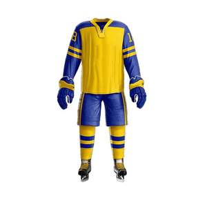 Ensemble confortable personnalisé d'uniformes de hockey sur glace de qualité professionnelle impression par sublimation tissu respirant comprend maillots chaussettes logo de l'équipe - Product Image 4