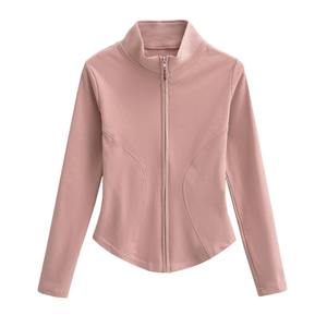 Haut de yoga respirant personnalisé en spandex/nylon, taille plus, vestes de fitness pour femmes, coupe ajustée extensible, vêtements de sport pour séances de fitness - Product Image 2