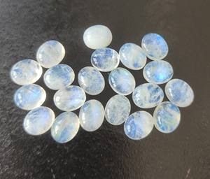 Cabochon ovale en pierre de lune arc-en-ciel naturel 3x5mm-20x30mm pierre précieuse en vrac à dos plat pour la fabrication de bijoux en gros - Product Image 4
