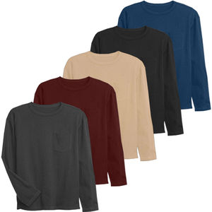 T-shirt en coton vierge personnalisé OEM pour homme, style décontracté urbain, tricoté, couleur unie, coupe régulière, grandes tailles, écologique et respirant - Product Image 4