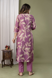 Conjunto de Kurta de 3 Piezas con Estampado Floral de Rayón, Kurta Étnica con Pantalón y Dupatta para Mujer, Ropa de Boda - Product Image 2