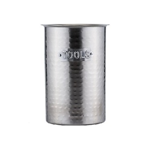 Classic Removable Cutlery Holder Kitchen <b>Utensils</b> with Hammered Design Metal Sheer Copper Plating <b>Utensil</b> Storage - Product Image 3