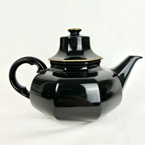 Ensemble de tasses à thé en pierre de marbre noir, service à thé en pierre de marbre antique, service à thé en marbre de luxe - Product Image 5