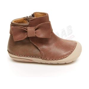 Zapatos de bebé unisex con cuero genuino de moda-Boot Patchwork con plantillas flexibles (malla de goma EVA TPR) - Product Image 2