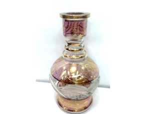 Or Gravée À la Main Jumbo Narguilé Vases En Verre - Product Image 5