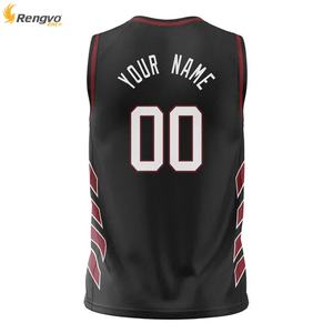 Maillots de basket-ball personnalisés avec logo brodé, respirants, à séchage rapide, antibactériens, vente en gros, impression numérique, taille plus - Product Image 3