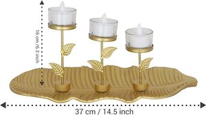 Bougeoir en forme de feuilles Décorations Bougie à anneau rond - Product Image 4