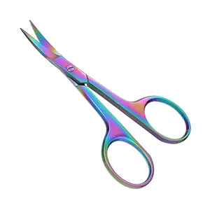 Rainbow Color Latest Style Stainless Steel Beauty Tools Scissor Latest Design Lightweight Nail Cuticle Scissors
