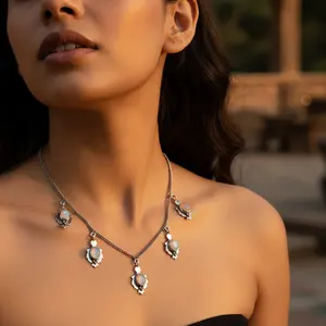 Tobillera de Plata 925 con Piedra Lunar para Mujer, Joyería Delicada Chapada en Oro de 18K, Incrustaciones Personalizadas de Diamantes y Concha, Accesorio Elegante - Product Image 2