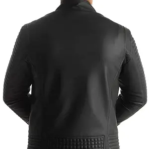 Oem Service Leather Jackets <b>Men</b> <b>Black</b> Color <b>Men</b> Leather Jacket Full Sleeve Product Leather Jacket for <b>Men</b> - Product Image 4