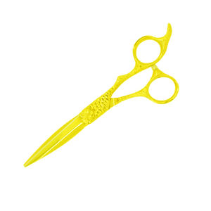 Tijeras de salón de belleza de calidad superior, tijeras de corte de pelo de peluquero de Color dorado completo hechas con reposapiés fijo - Product Image 6