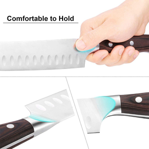 Couteaux Damas faits à la main ensemble de couteaux de chef de cuisine en acier inoxydable de 9 pièces - Product Image 3