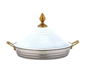 Olla de Acero Inoxidable Moderna y Lujosa, Diseño Ecológico en Forma de Olla Caliente, Diseño Láser, Utensilios de Cocina Hechos a Mano para Fiestas y Buffets - Product Image 5