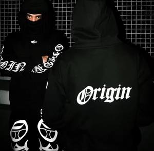 Sweat à capuche surdimensionné pour hommes Y2K Streetwear Sportswear avec lettrage Punk Rock Hip Hop décontracté ensemble deux pièces pantalons de survêtement - Product Image 5