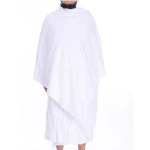 Ihram Ligero de Mecca Medina, Ropa Islámica Tradicional Informal sin Mangas, Transpirable, Talla Grande, Tejido de Algodón tipo Toalla - Product Image 6
