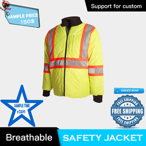 Chaqueta de Seguridad de Alta Visibilidad, Reflectante, con Cierre, Impermeable, para Mecánicos de Carreteras, Equipo de Seguridad para Primavera - Product Image 6