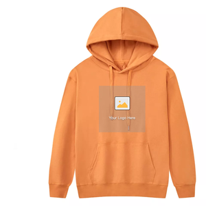 เสื้อฮู้ดคอตตอนขนแกะ100% สีพื้นย้อมสีล้วนสำหรับฤดูหนาวพิมพ์ลายปรับแต่งได้ - Product Image 3