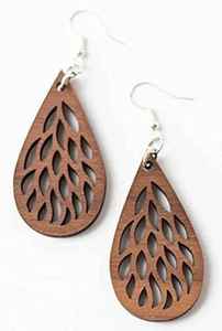 ต่างหูไม้หรูหรา100% คุณภาพสูงต่างหูไม้ทำด้วยมือสำหรับผู้หญิงเครื่องประดับแฟชั่น - Product Image 4