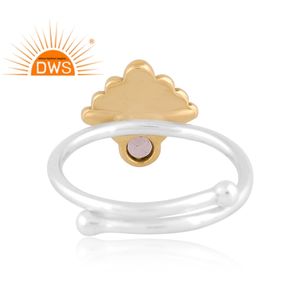 Haute qualité en argent Sterling fin cristal naturel Quartz pierres précieuses bague empilable bijoux personnalisés pour les femmes cadeau pour elle - Product Image 4