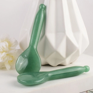 Cuillère Gua Sha en Aventurine Verte, Bâtonnets de Réflexologie Faciale, Stylo de Massage des <span class=keywords><strong>Yeux</strong></span> <span class=keywords><strong>pour</strong></span> le <span class=keywords><strong>Yoga</strong></span> <span class=keywords><strong>du</strong></span> <span class=keywords><strong>Visage</strong></span> - Product Image 2