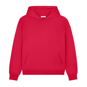 Venta al por mayor de gran tamaño de color rojo en blanco pulóver sudaderas con capucha para los hombres de ajuste cómodo y relajado Casual cálido sudaderas con capucha de los hombres para la ropa de invierno - Product Image 6