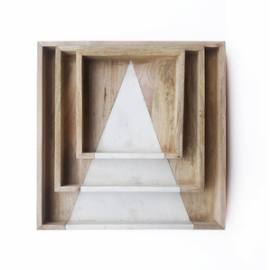 New Arrival Handmade Wood & <b>Marble</b> Food Serving <b>Tray</b> Luxury Design for Hotel and Home Use Manufacturer Wholesale - Product Image 5