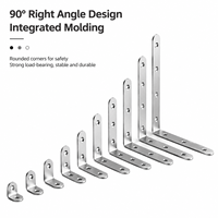GUIDI Support d'angle en L en acier inoxydable robuste, plaque de connexion à 90 degrés, fixation pour meubles
