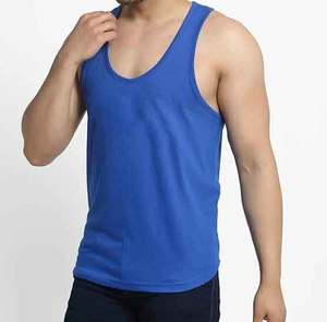OEM Customเสื้อยืดแขนกุดสําหรับชายพิมพ์เสื้อยืดผ้าฝ้าย 100% Breathableเปล่าพลัสขนาดชายยิมเสื้อกล้าม - Product Image 3