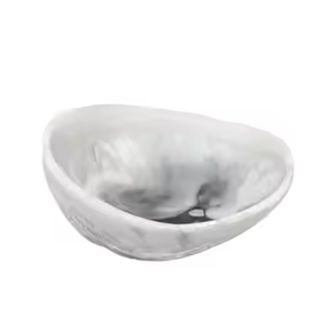 ชามเรซินสำหรับใส่อาหารชามใส่ผลไม้ทำจากเรซินสีขาวสร้างสรรค์สำหรับใช้ในบ้านและห้องครัวงานฝีมือรูปพระจันทร์เสี้ยว - Product Image 1