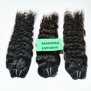 100% vierge indien Remy Extensions de cheveux noir bouclés faisceaux cuticule aligné vague naturelle lâche vague profonde Styles cheveux humains - Product Image 2