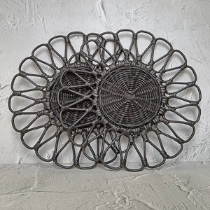 Natural Rattan Flower Placemat Eco-Friendly <b>Disposable</b> <b>Plate</b> Dish for Parties - Product Image 2