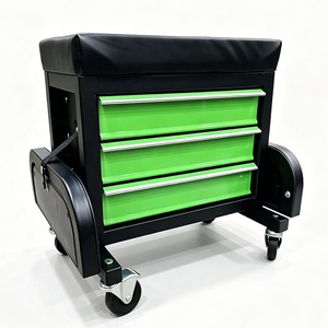 <span class=keywords><strong>Taburete</strong></span> Mecánico con Ruedas, Asiento para <span class=keywords><strong>Taller</strong></span>/Garaje, Caja de Herramientas con Ruedas y 3 Cajones - Product Image 3