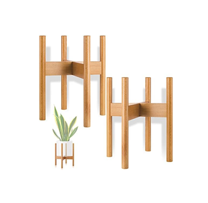 Support de panier de jardinière en bois forme carrée aspect luxe pots de fleurs pour plantes support pour taille personnalisée et prix bon marché - Product Image 5